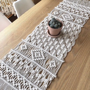 Macrame Pattern || &quot;Table Runner&quot; || DIY Macrame Manual, Macrame Instructions, Tutorial