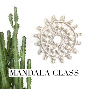Macrame Mandala Tutorial Pattern - Video Class, Macrame Mandala Wall Hanging Pattern, Macrame Lesson, Beginner- Intermediate Pattern/Design