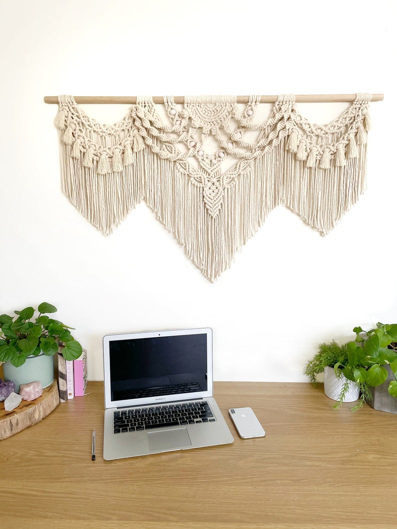 Macrame Wall Hanging Pattern Aurora Tutorial Beginner, Intermediate, Advanced DIY Macrame Manual, Macrame Instructions, Guide How To image 5