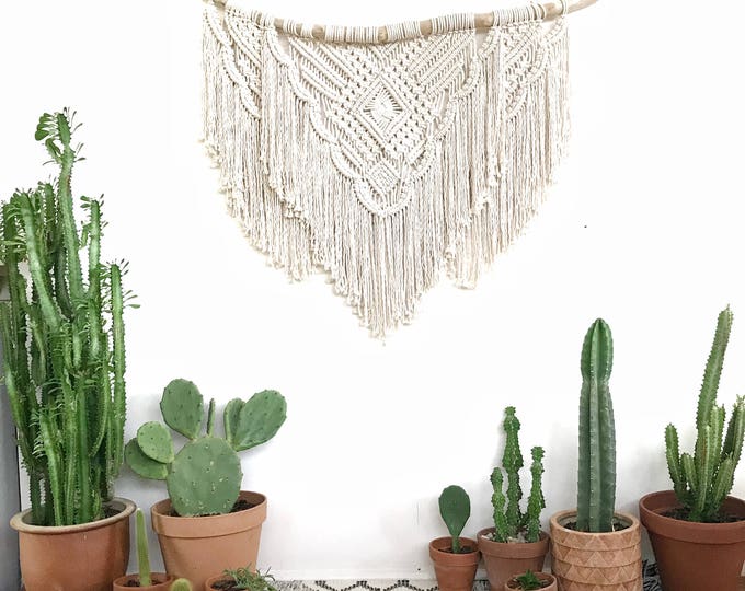Extra Large Macrame Wall Hanging reverie Macrame on Driftwood Large