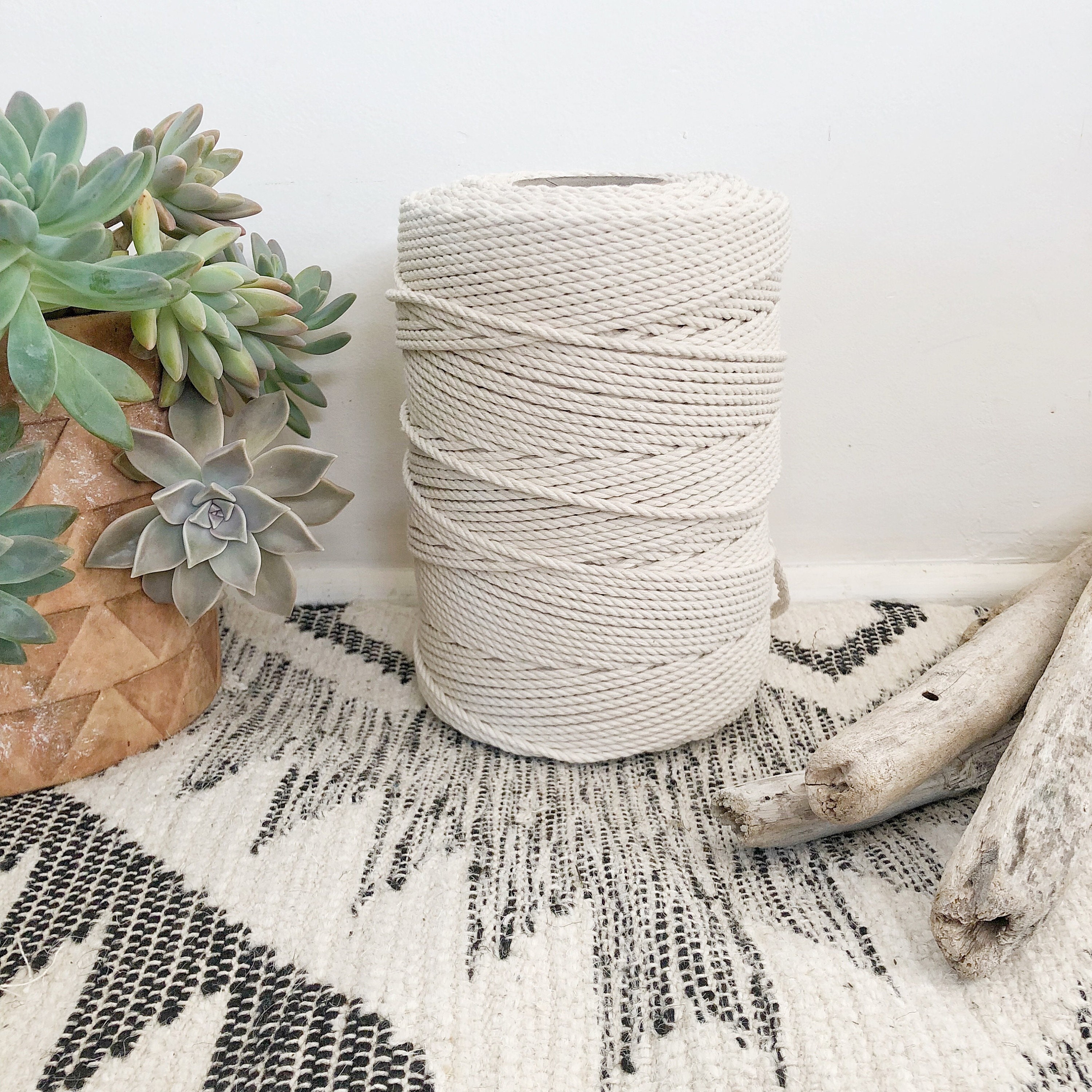 Macrame Cord 4mm x 2kg approx 300m 3 Ply 3 Strand Twisted Etsy