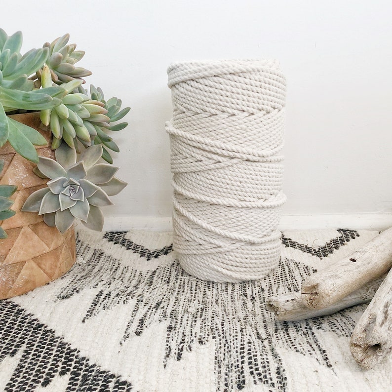 Macrame Cord 5mm x 1kg approx 110m 4 Ply 4 Strand Twisted Etsy