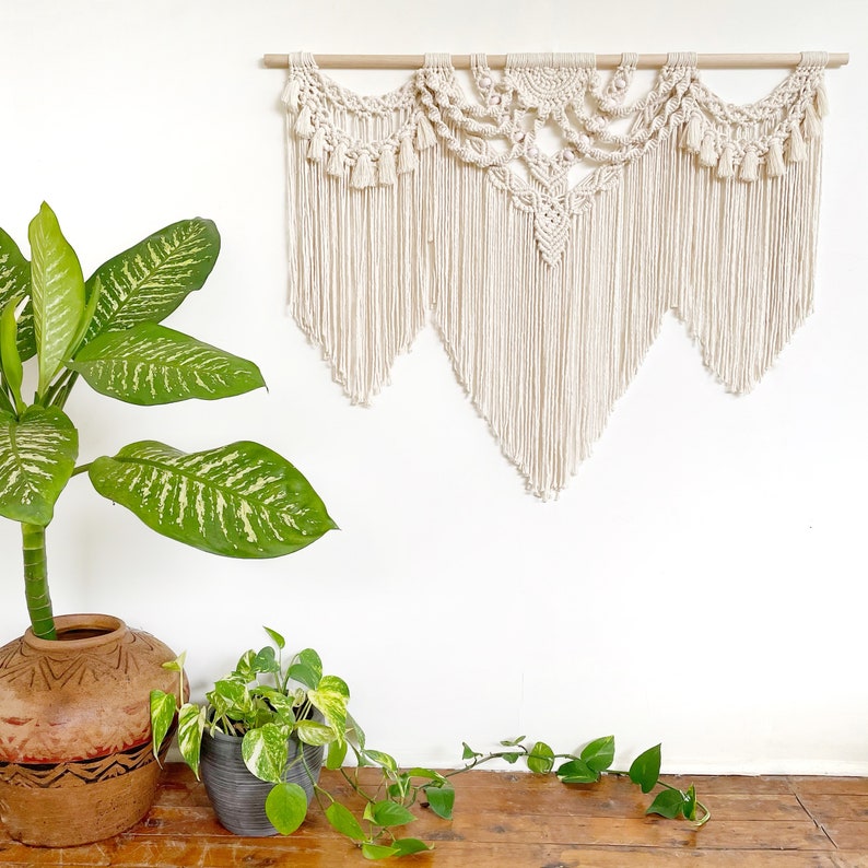 Macrame Wall Hanging Pattern Aurora Tutorial Beginner, Intermediate, Advanced DIY Macrame Manual, Macrame Instructions, Guide How To image 7