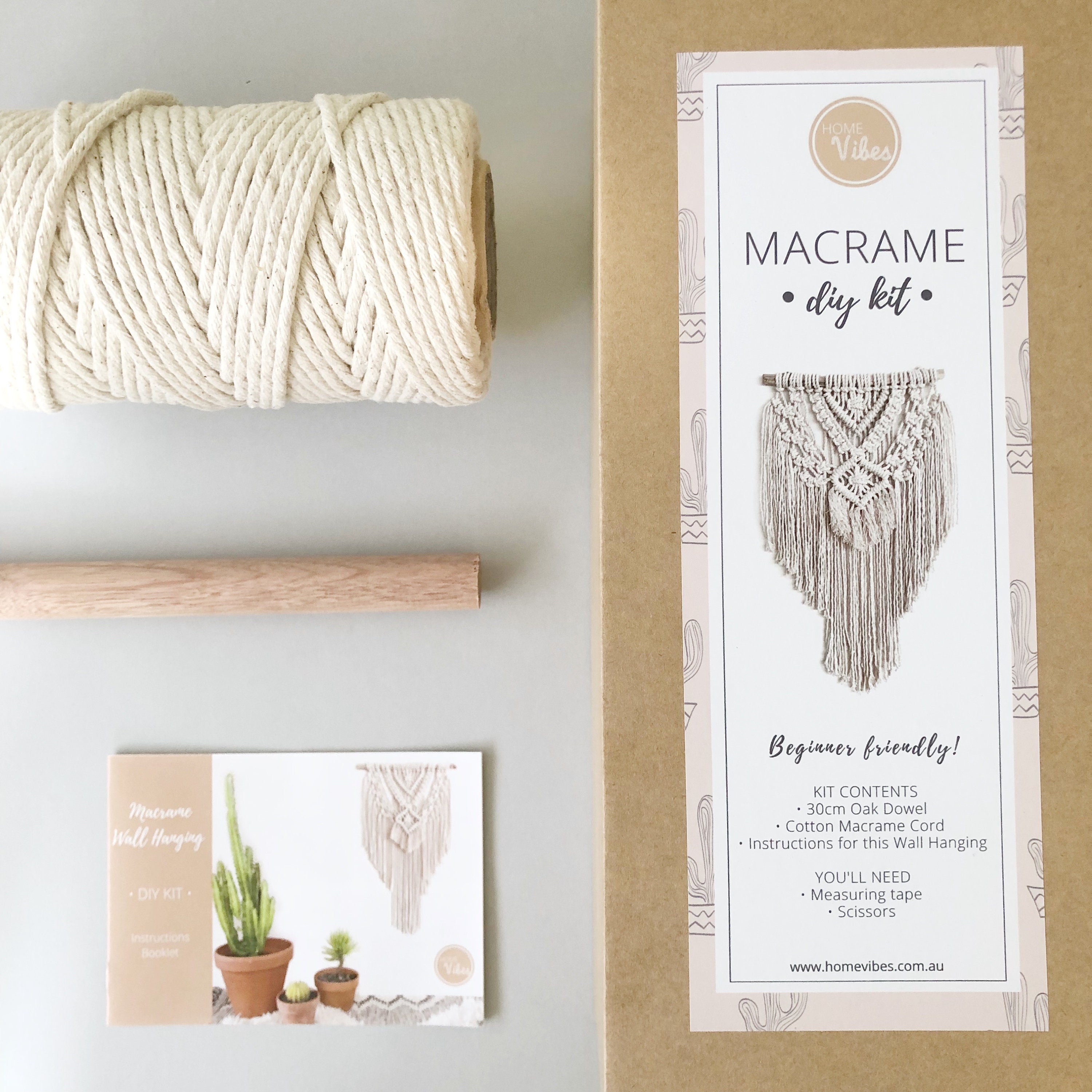 Macrame DIY Kit for Beginners Boho Tapestry Wall Hanging Fun 