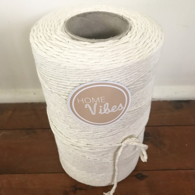 Single Twisted Soft Natural Australian Cotton Macrame Cord 3mm x 1kg approx 480m