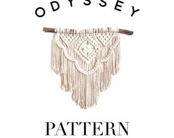 Macrame Wall Hanging Pattern || Beginner Intermediate || Odyssey DIY Macrame Wall Hanging, Manual, Step by Step Instructions, Tutorial, Gift