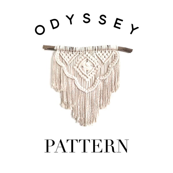 Macrame Wall Hanging Pattern || Beginner Intermediate || Odyssey DIY Macrame Wall Hanging, Manual, Step by Step Instructions, Tutorial, Gift