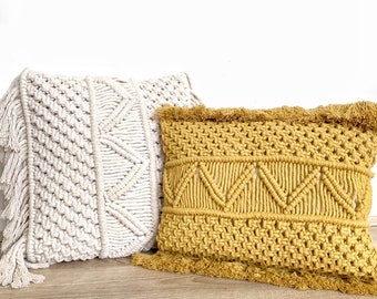 Macrame Pattern/Tutorial for Pillow Cover Cushion Case DIY Beginners Lesson, Macrame Instructions, Guide, Macrame Book, Wall Hanging