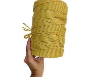 Coloured Macrame Cord 4ply 4mm 1kg | Honey