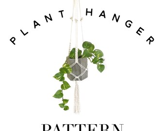 Macrame Plant Hanger Pattern Tutorial, Beginner Macrame Pattern, Macrame Instructions, Guide, Macrame Book, How to Macrame, Pattern, Class