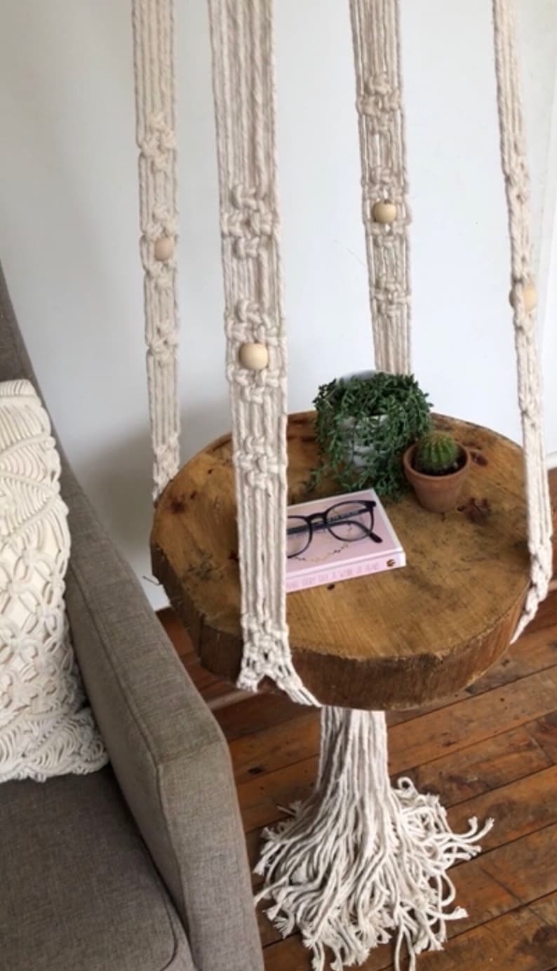 Macrame Pattern Hanging Table Beginner Intermediate Etsy