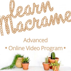 MACRAME TUTORIALS Advanced Membership - eCourse Video Tutorials and Macrame Patterns for Macrame Wall Hangings