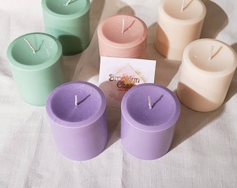 Handmade Scented Pillar Candle - Custom Color 3x3