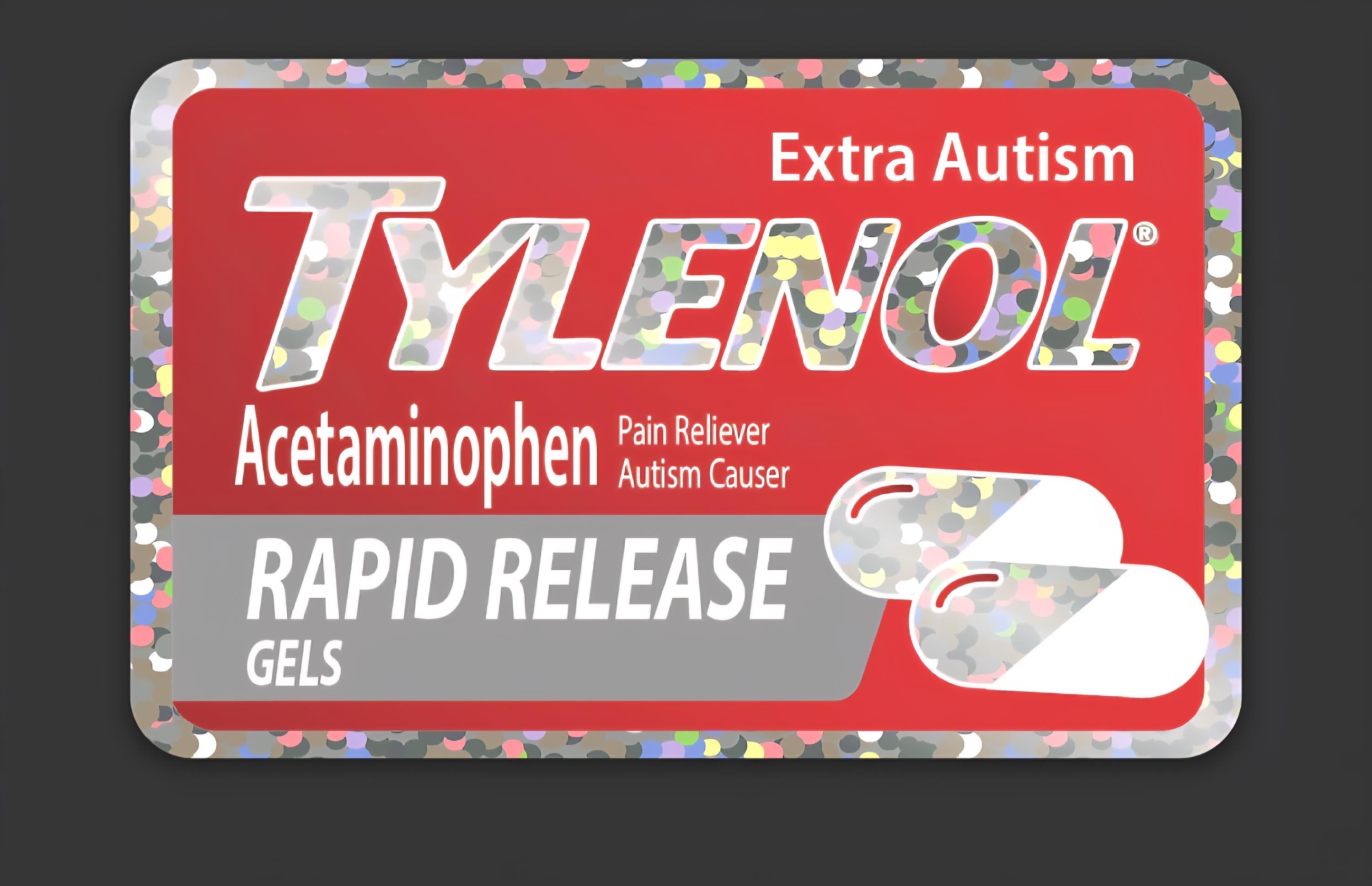 tylenol and glutathione autism Tylenol Autism glittery Sticker