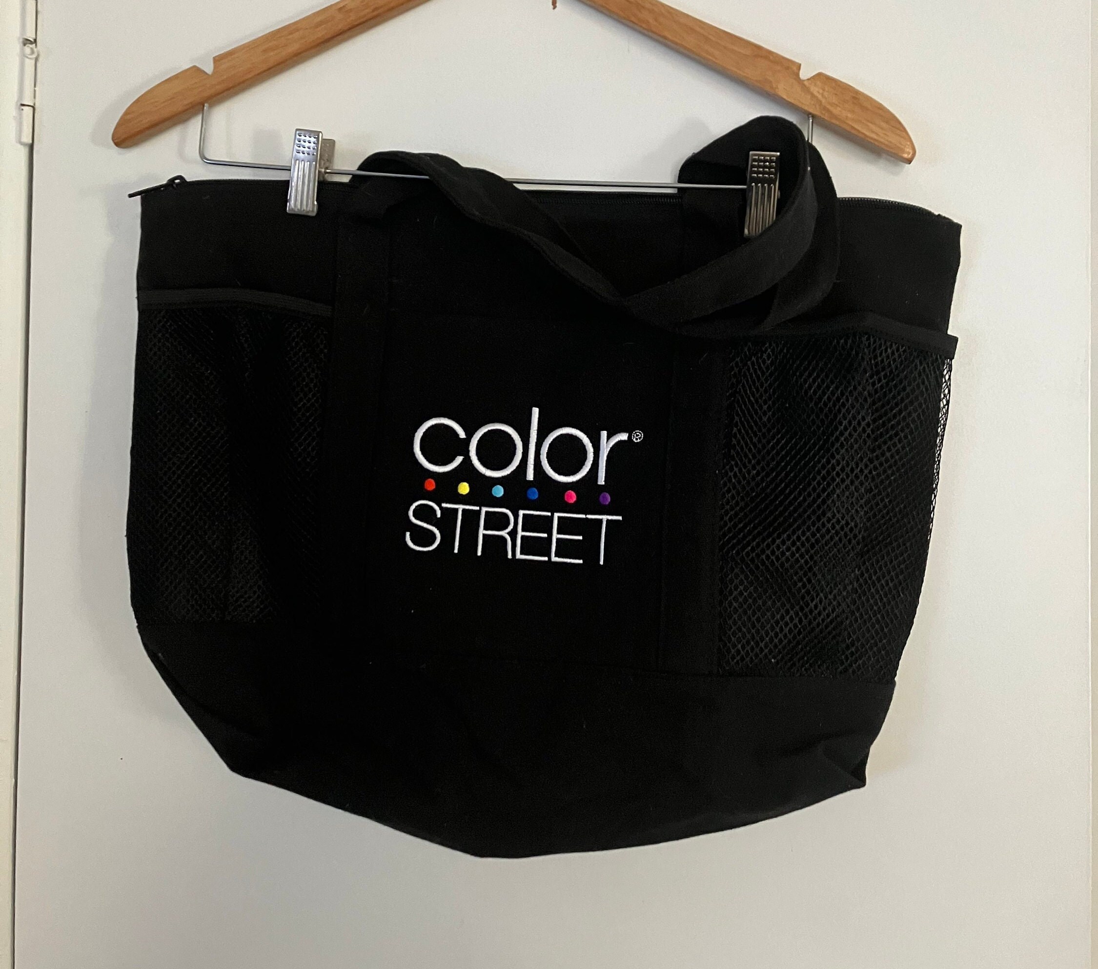 Color Street Black Tote Bag NWOT Etsy