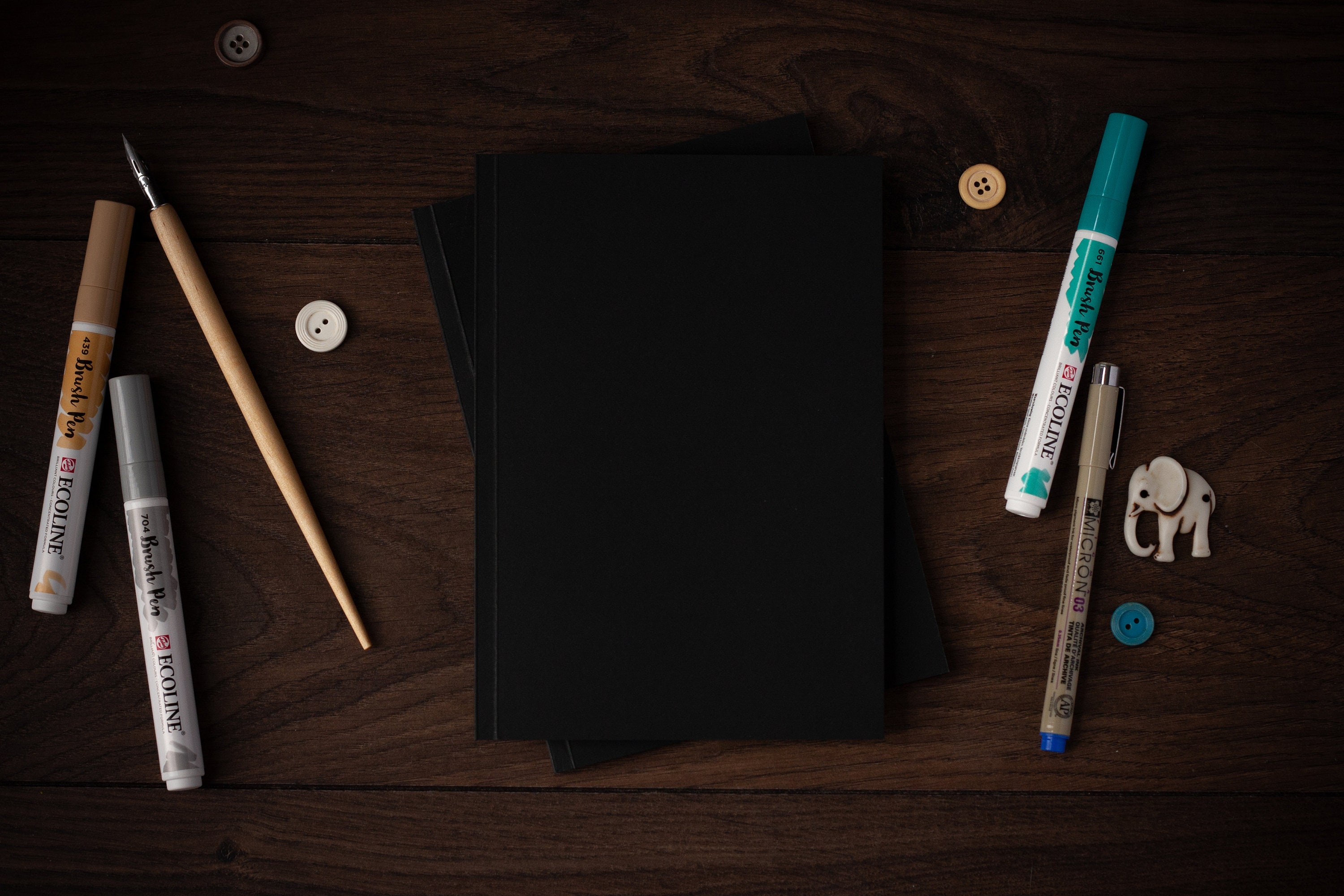 Black on Black Notebook Sketchbook Journal. Black Paper Etsy