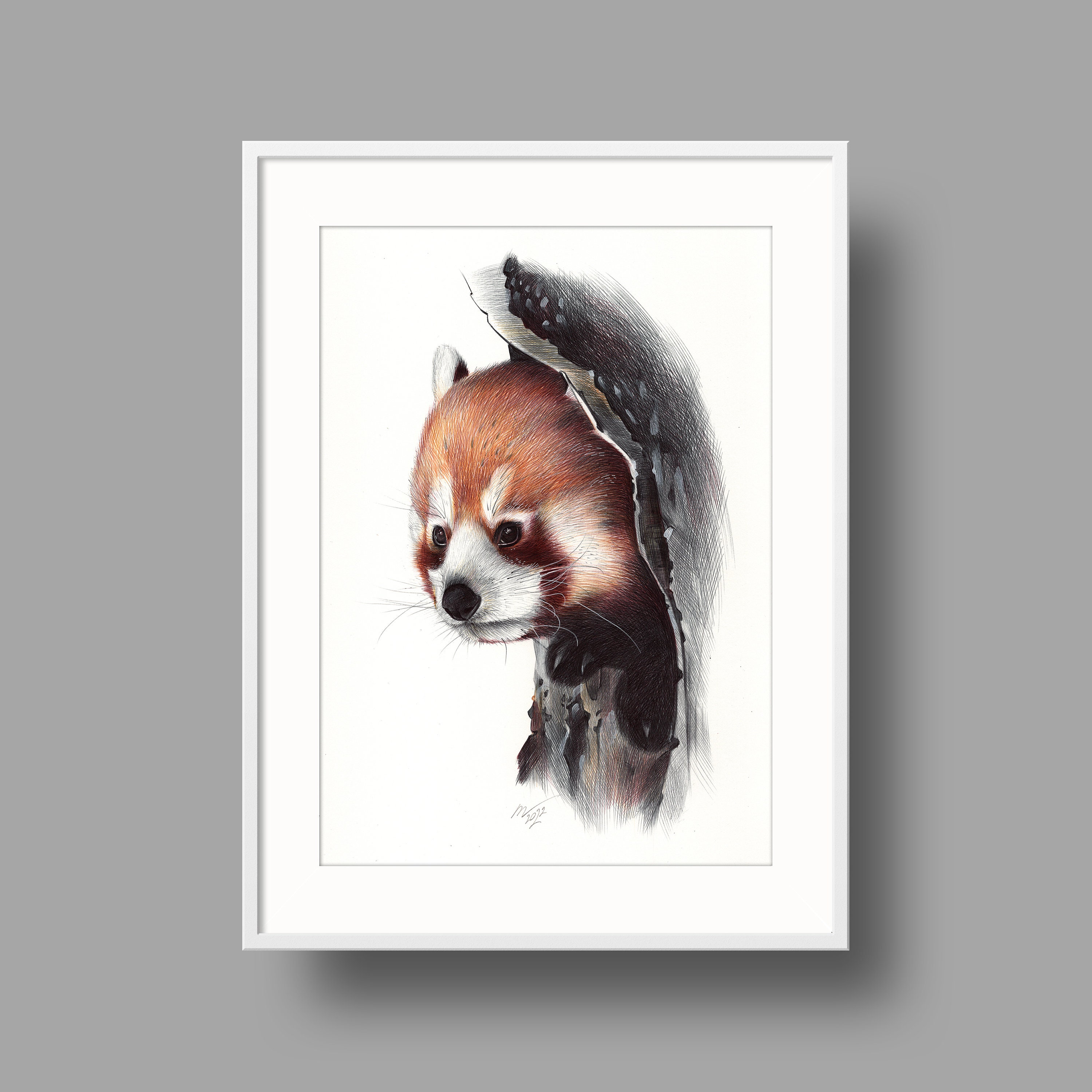 Pen with light - Red panda