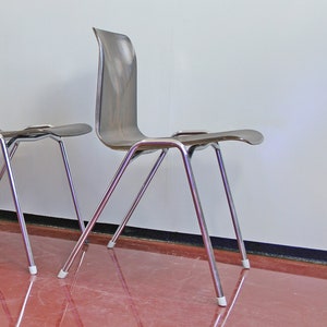 Last Piece! Vintage West German Thur-Op-Seat Flötotto Dining Wooden Chair Pagwood Bauhaus Chrome Home Office Desk Industrial Stackable Task