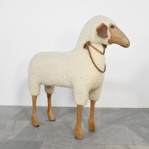 置物 Meier Germany sheep vintage Buy Meier Germany Wooden White Grazing Lamb Sheep Nursery