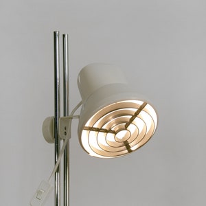 Tall White Vintage Börje Claes Ikea Adjustable Floor Lamp Retro Reading Studio Accent Chrome Decor Hairpin Functional Modernist Scandinavian
