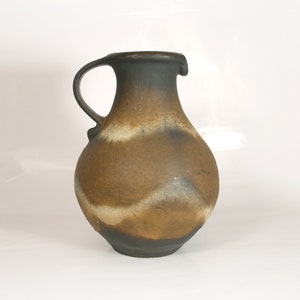 Large Vintage West German Gerda Heuckeroth Atelier Kiel Carstens Tönnieshof Fat Lava Ceramic Floor Vase Melting Organic Pottery Studio Art