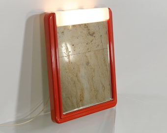 Vintage Allibert West German Bathroom Vanity Mirror Medicine Cabinet Light Lamp Space Age Atomic Era Futuristic Accent Rectangular Bakelite