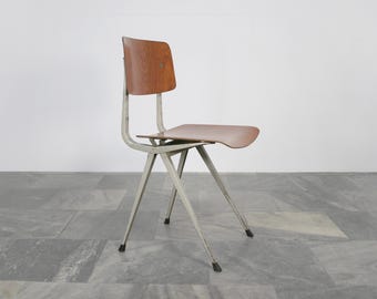 Vintage Friso Kramer Wim Rietveld Ahrend De Cirkel Result Dining Chair Dutch Mid Century Modern Plywood Loft Style Desk Industrial Modernist