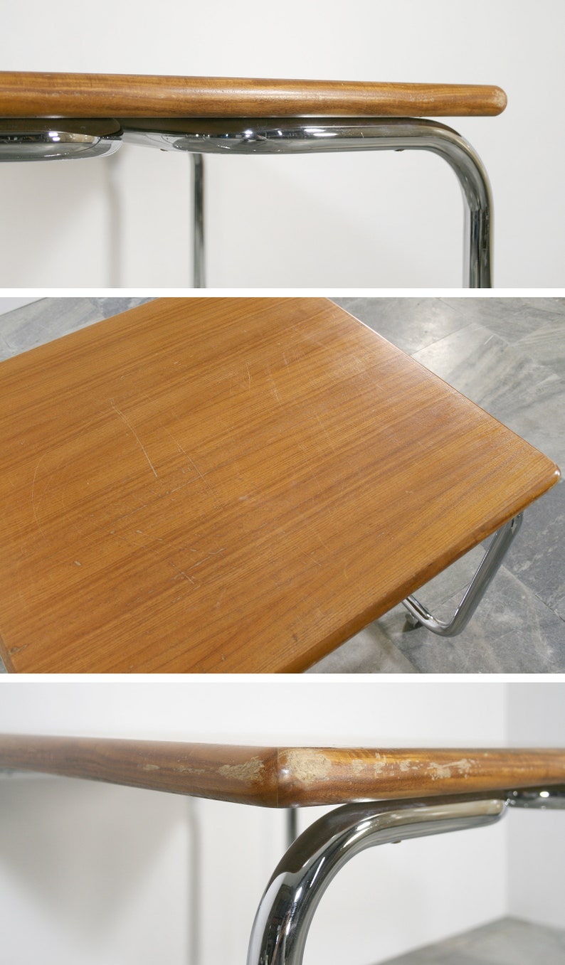 Vintage Mid Century Modern Italian Wooden Desk on Wheels - Etsy