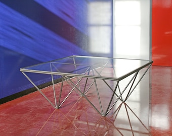 Vintage Paolo Piva B&B Italia Alanda Glass Coffee Table Vintage Paolo Piva B&B Italia Alanda Glass Coffee Table