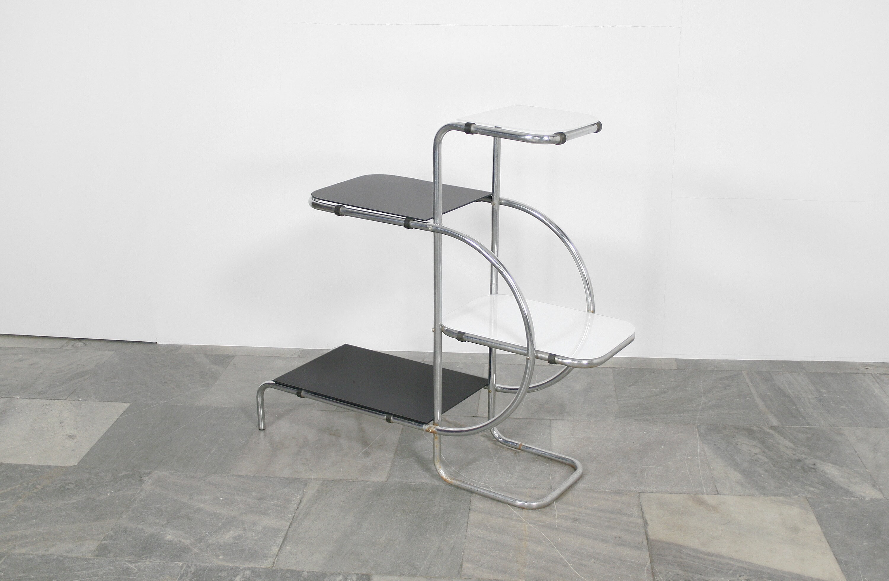 Vintage Emile Guyot Thonet Mundus Tubular Chrome Decor Painted