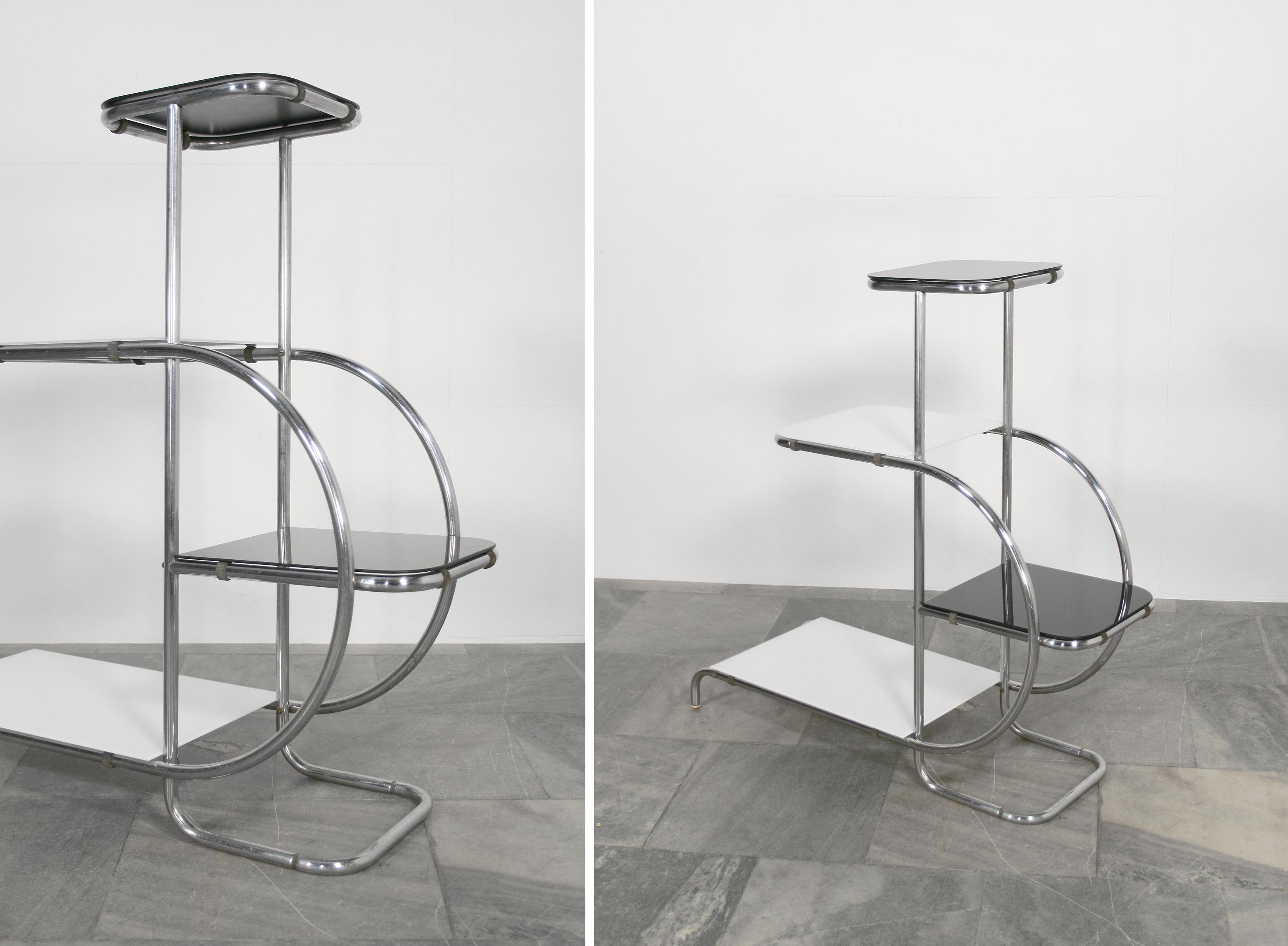 Vintage Emile Guyot Thonet Mundus Tubular Chrome Decor Painted