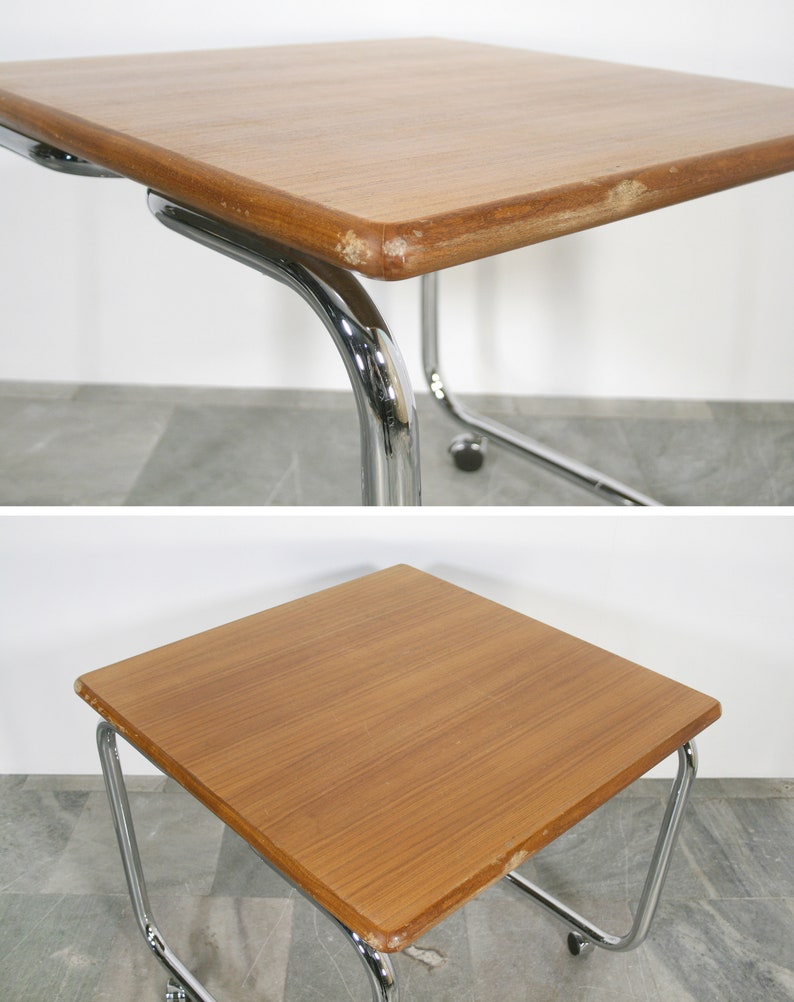 Vintage Mid Century Modern Italian Wooden Desk on Wheels - Etsy