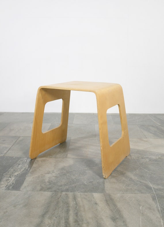 Vintage Ikea Benjamin Lisa Norinder Bent Birch Plywood Stool Seat