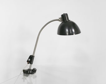 Vintage Reif Dresden Black Gooseneck Desk Lamp Bauhaus Art Deco Industrial Utility Home Office Work Task Workshop Loft Adjustable Streamline