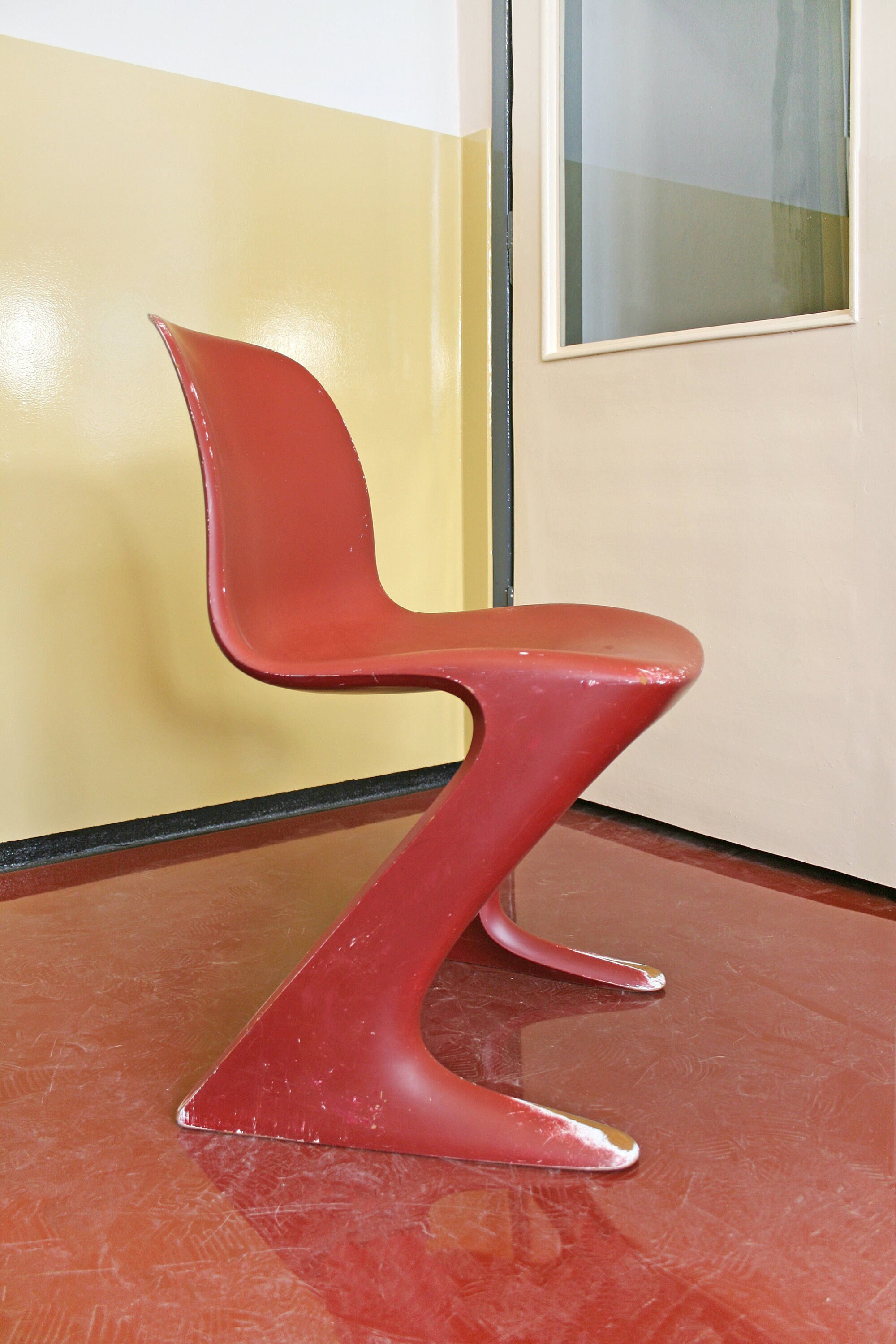 Vintage Ernst Moeckl Matte Red Kangaroo Dining Chair West