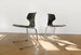 Pair of Vintage West Germany Flötotto Pagholz Stacking Cantilever Kangaroo Wooden Chairs Pagwood Studio Loft Chrome Office Desk Industrial 