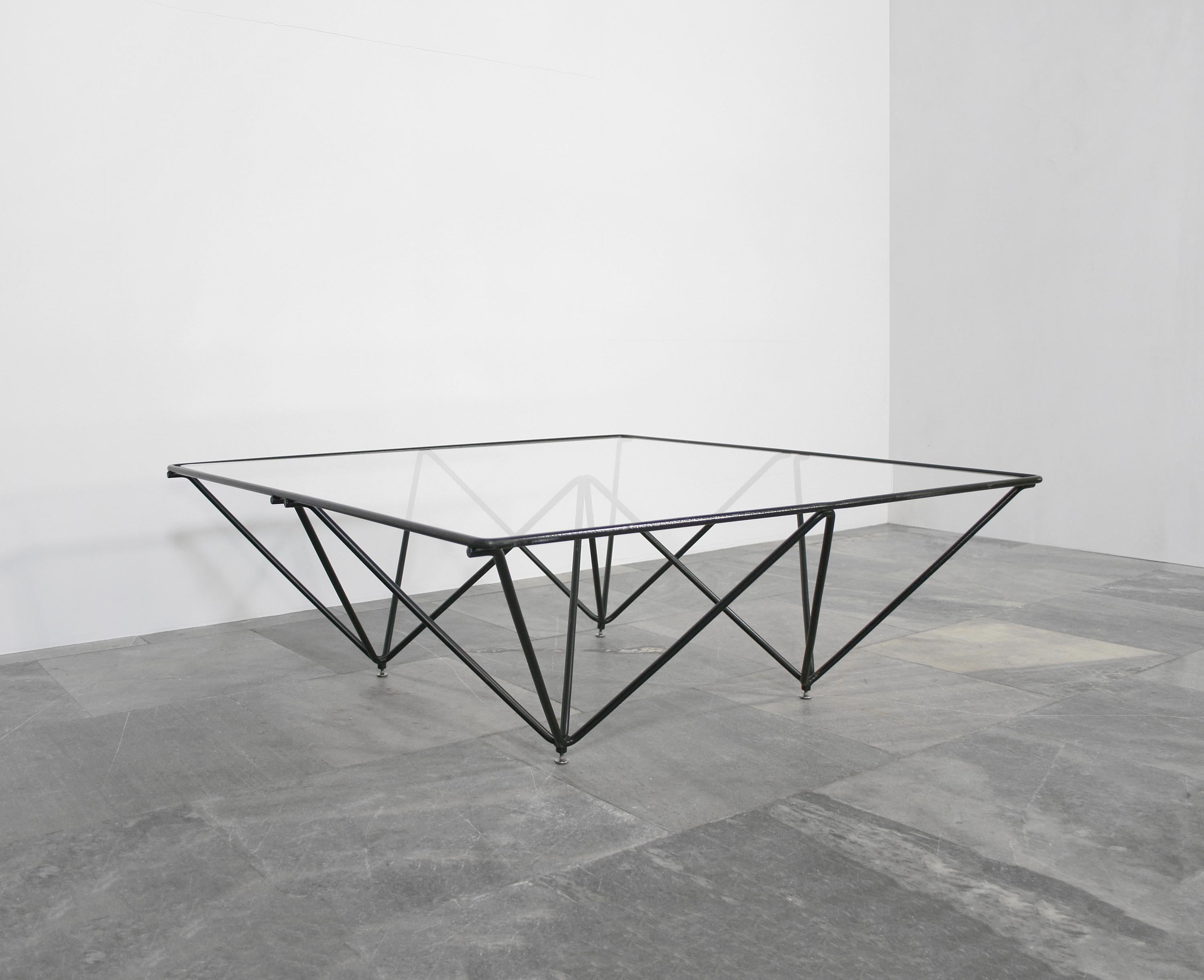 Large Black Vintage Paolo Piva B&B Italia Alanda Occasional Coffee