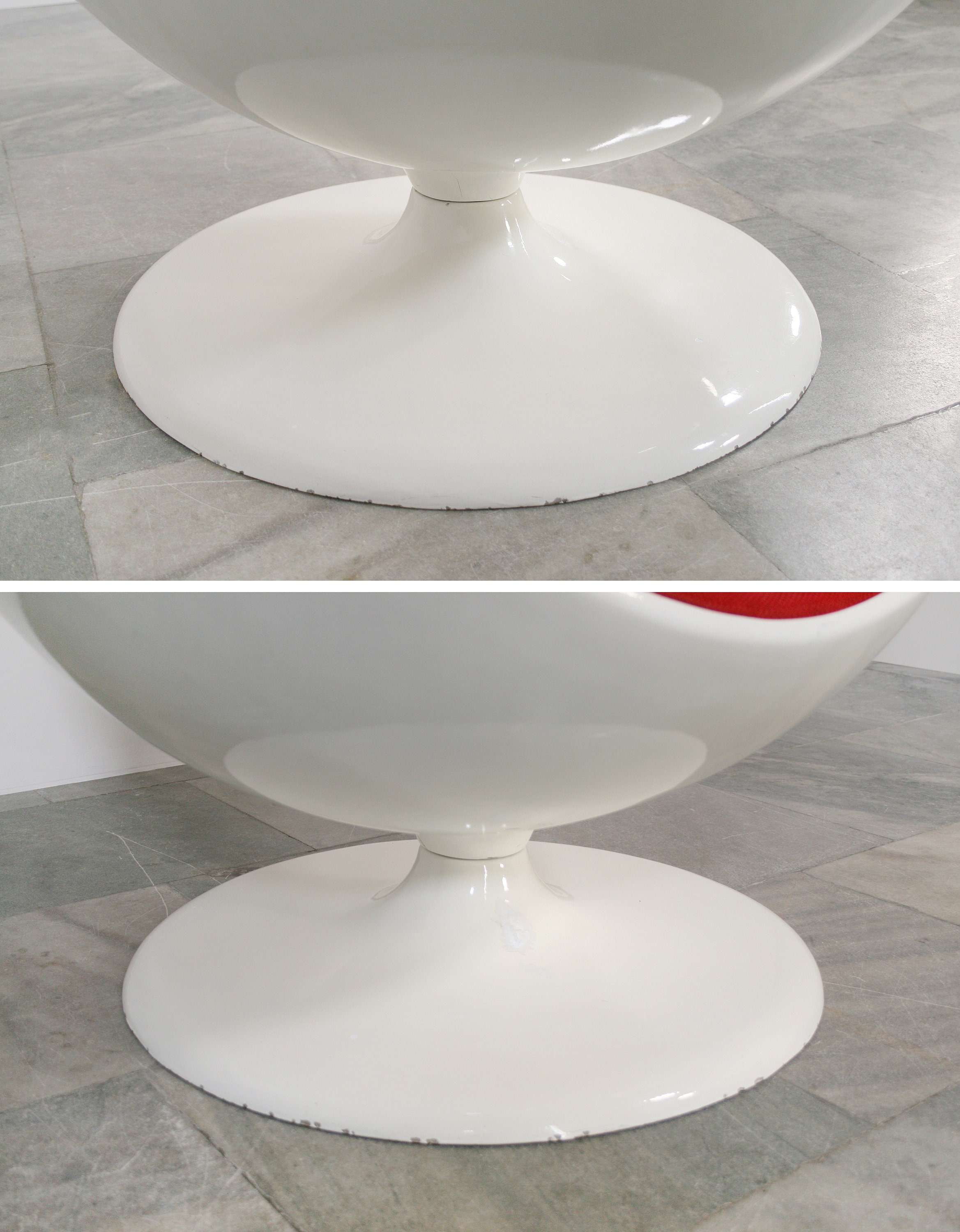 Vintage Henrik Thor Larsen Ovalia Upholstered Fibreglass Egg Chair