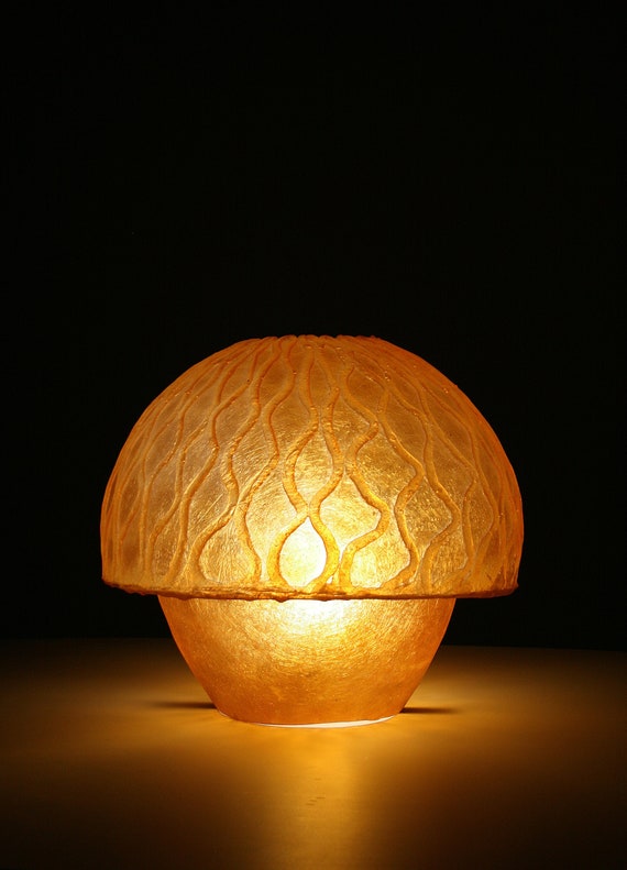 Large Vintage Orange Fibreglass Resin Mushroom Floor Lamp Uk Large Vintage Orange Fibreglass Resin, Resin Floor Lamps Uk