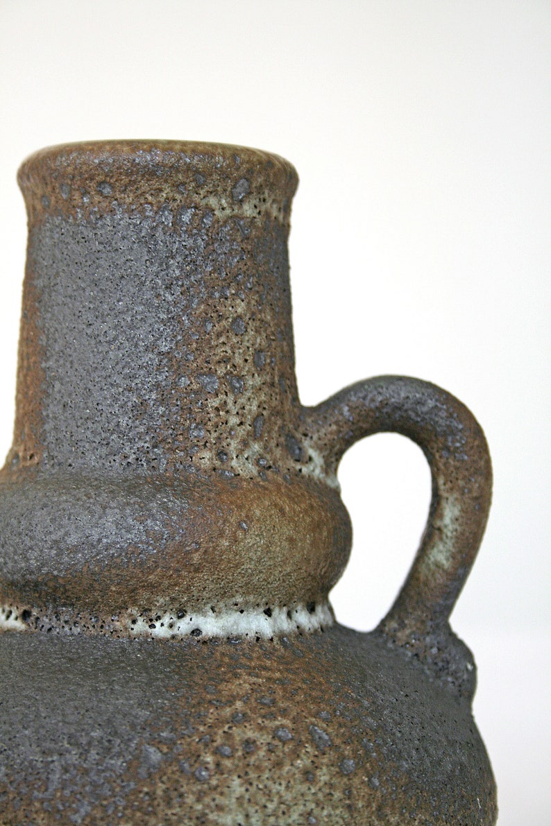 Vintage Jopeko Keramik Scorched Earth Textured Fat Lava Ceramic Pitcher Vase Retro Mid Century Modern West German Pottery Studio Art Teapot image 8