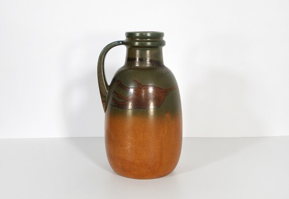 背の高いヴィンテージ Scheurich Keramik 絵画のようなファット ラバ