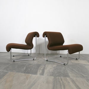 Price per Piece Brown Vintage Jürgen Lange Tubular Cushioned Modular Lounge Chair Loveseat Sofa Streamline Club Bauhaus Reading Chrome Decor