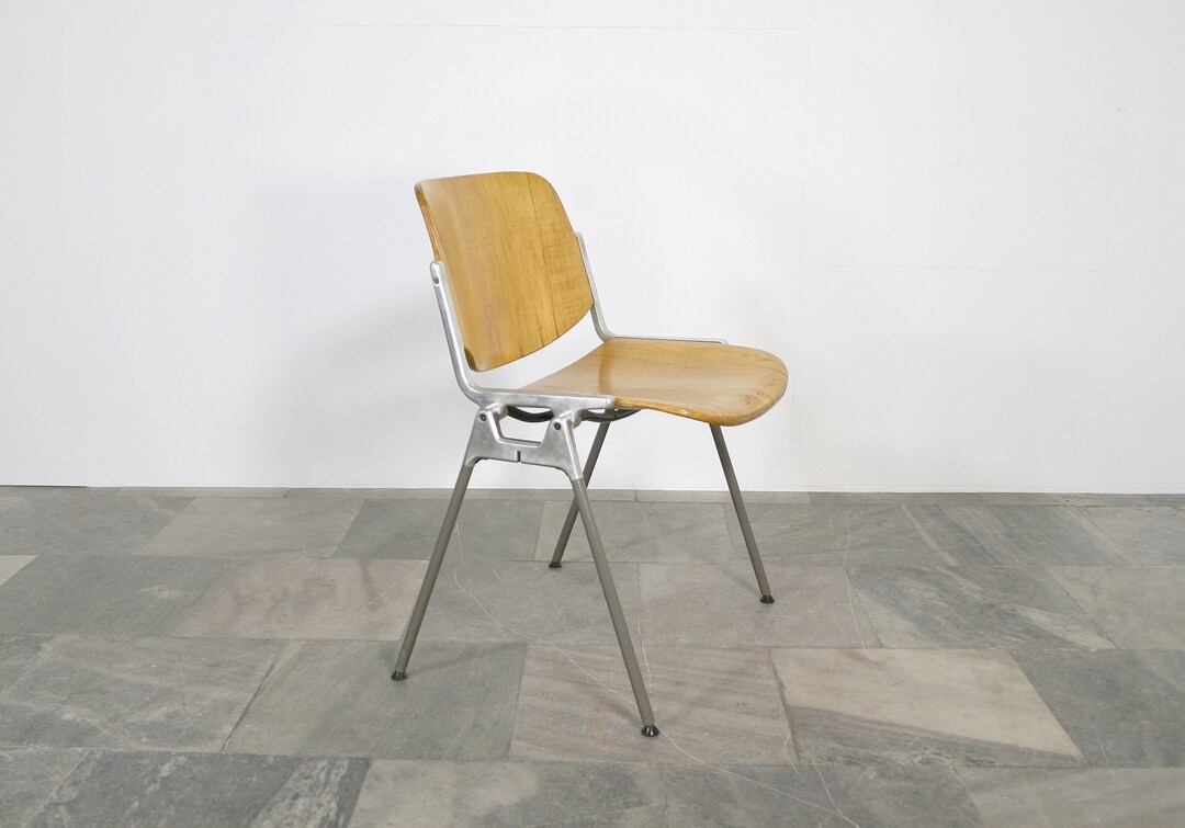 Vintage DSC 106 Wooden Dining Chair Giancarlo Piretti Castelli