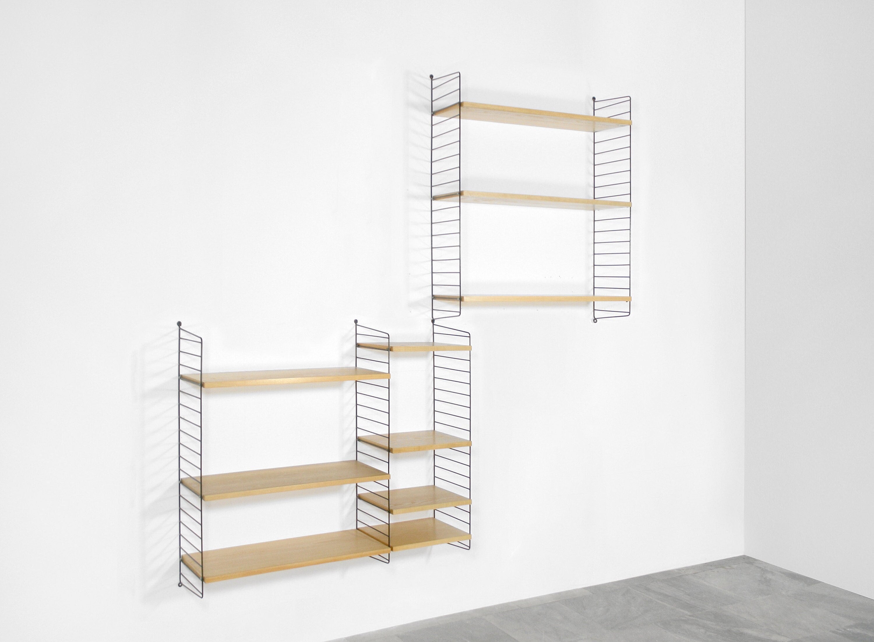 String Shelves Module True Vintage Large Original Nils & Kajsa Strinning Wooden String ...