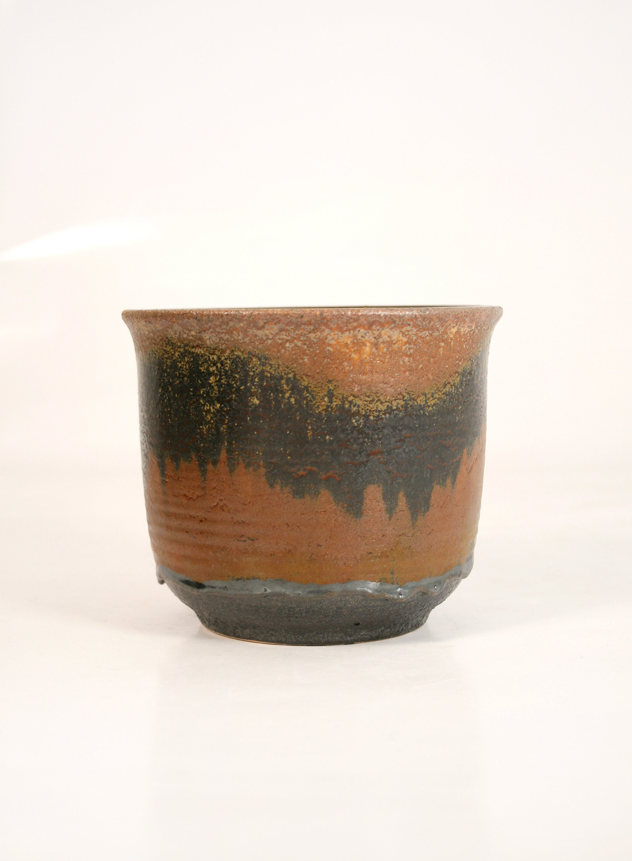 Modernist Etsy Small Keramik West Fat Century Art Textured Brown Pottery Caramel Pot Vintage - Israel German Ceramic Mid Lava Modern Scheurich Planter