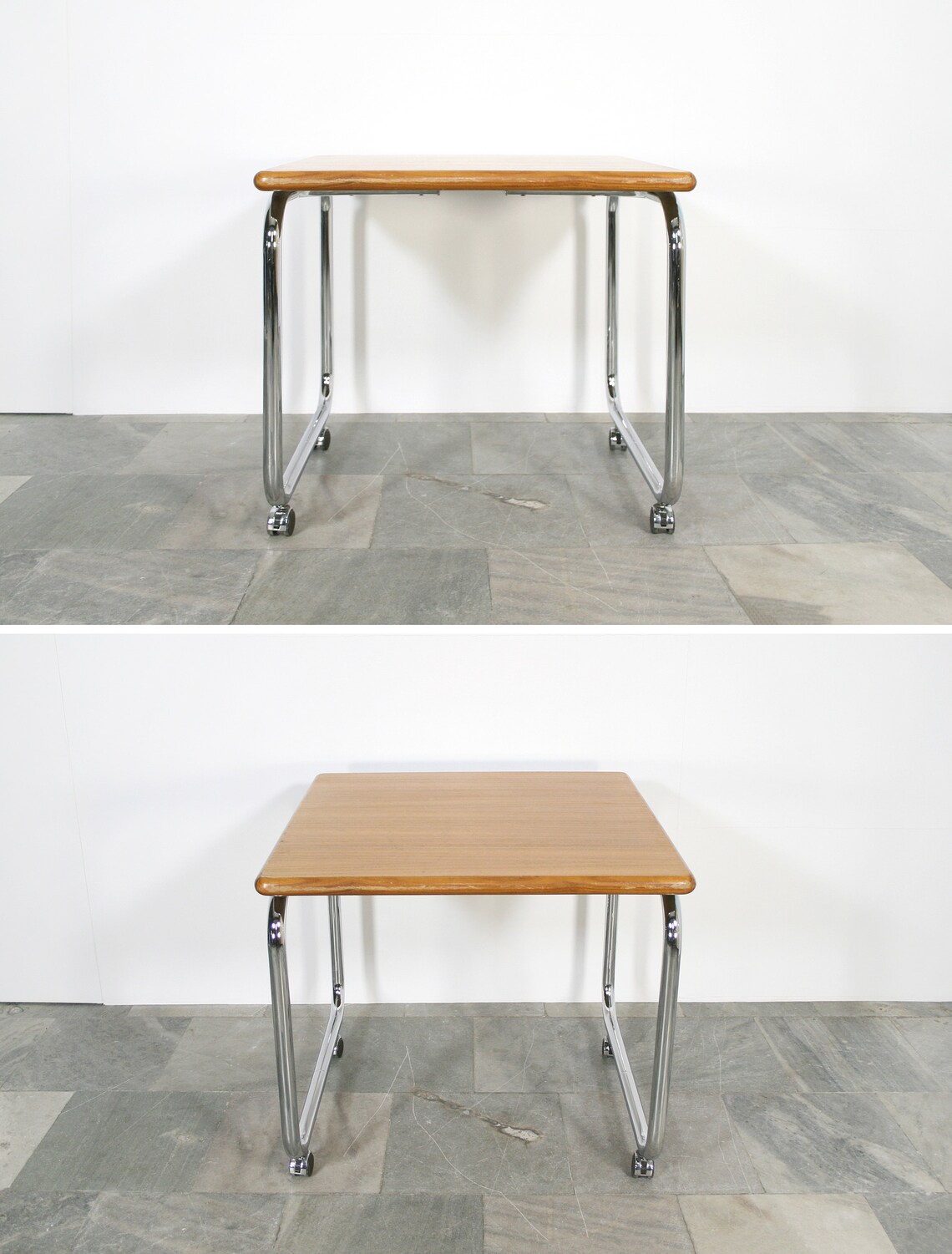 Vintage Mid Century Modern Italian Wooden Desk on Wheels - Etsy