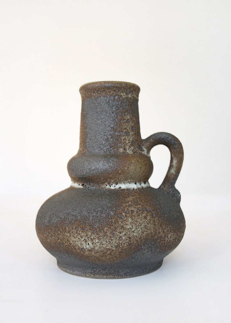 Vintage Jopeko Keramik Scorched Earth Textured Fat Lava Ceramic Pitcher Vase Retro Mid Century Modern West German Pottery Studio Art Teapot image 6