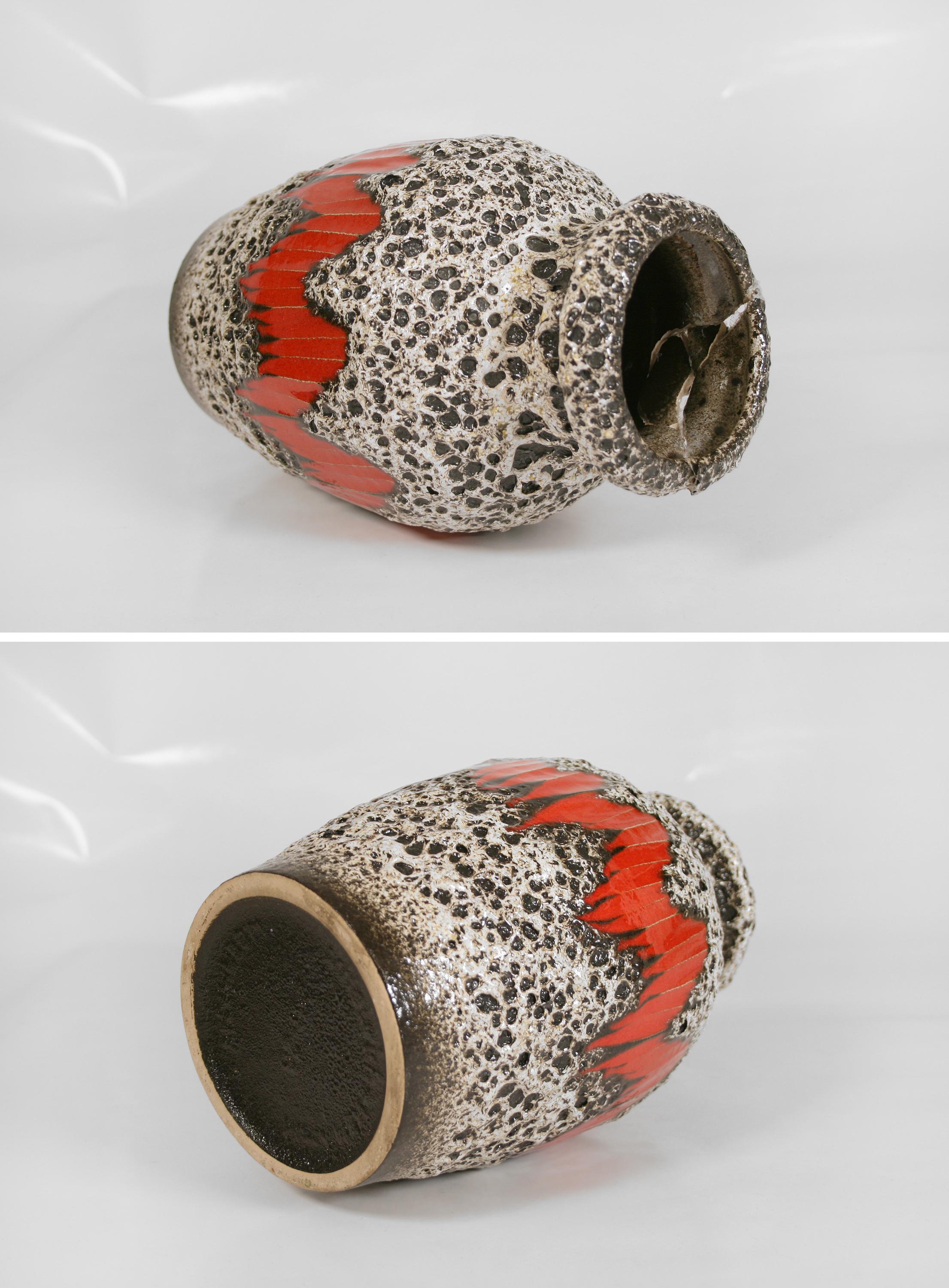 Large Vintage Scheurich Lora Fat Lava Ceramic Vase Retro West