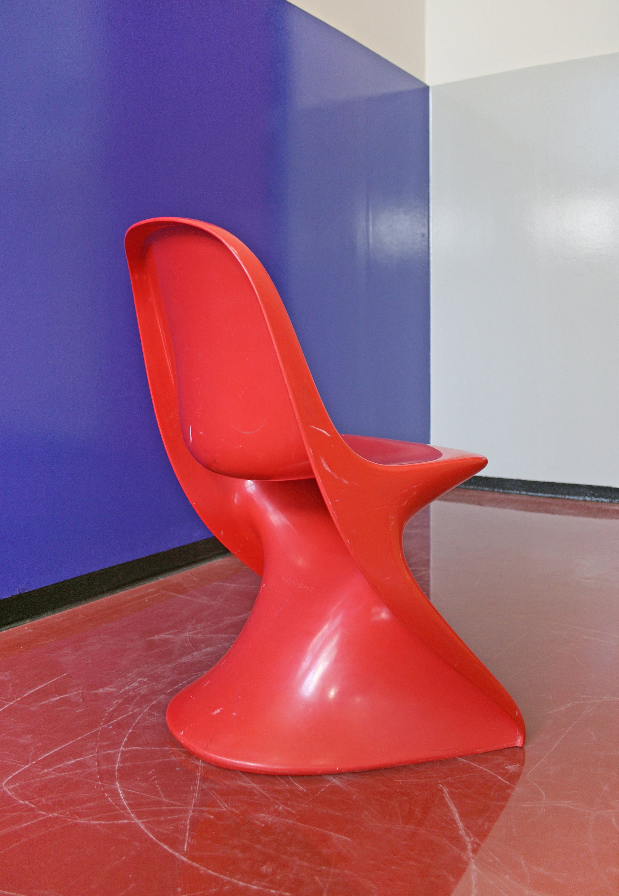 Red Vintage Alexander Begge Casalino Plastic Cantilever Kids