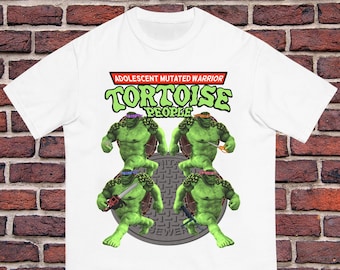 Adolescent Mutated Warrior Tortoise People - Knock Off Parody Superhero 80's Cartoon Off Brand Boot Design Funny Gift Comic Con T-Shirt